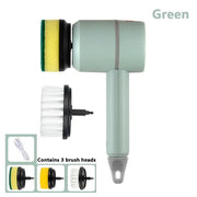 Electric Cleaning Brush 3 Brush Heads Cleaner Multifunctional - SANDWAY
