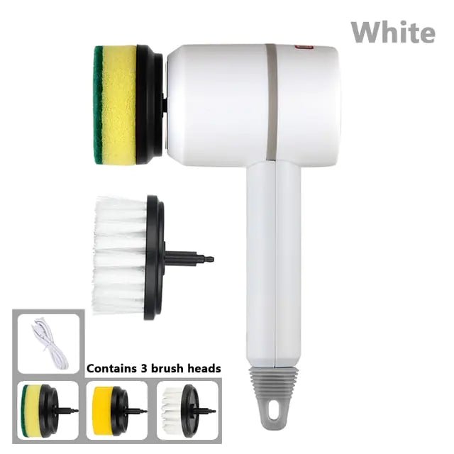 Electric Cleaning Brush 3 Brush Heads Cleaner Multifunctional - SANDWAY