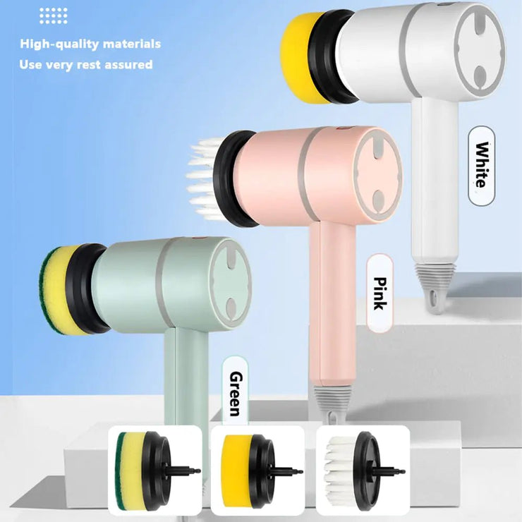 Electric Cleaning Brush 3 Brush Heads Cleaner Multifunctional - SANDWAY