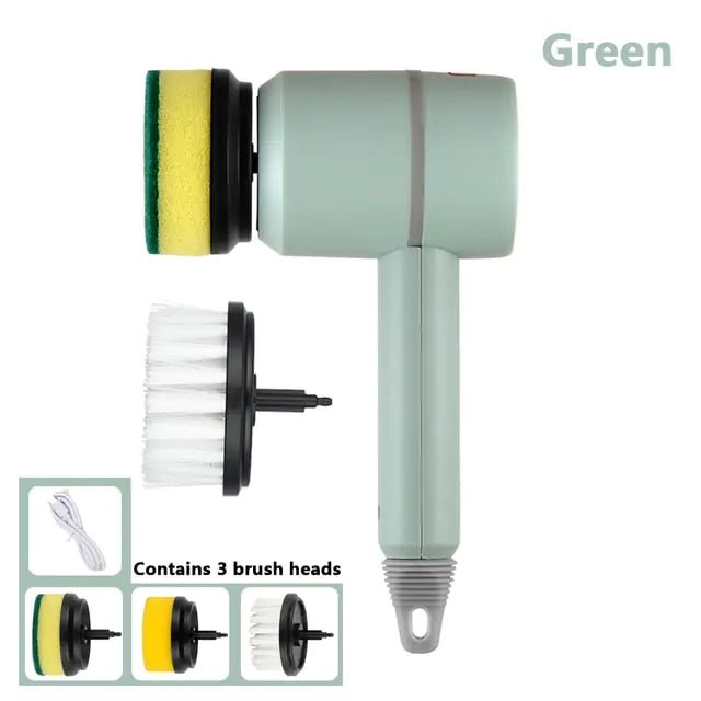 Electric Cleaning Brush 3 Brush Heads Cleaner Multifunctional - SANDWAY