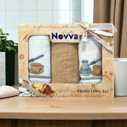 Novva poklonski set ručnik i kuhinjska krpa 3 kom - 40x60cm - SANDWAY